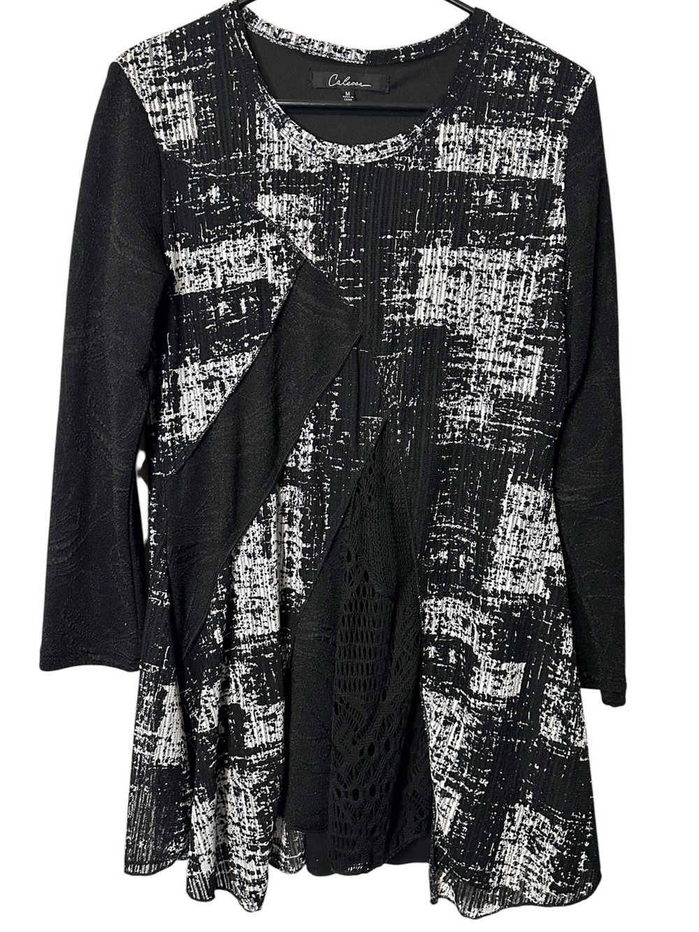 Calessa Abstract Layered Tunic Lagenlook Artsy Whimsigoth Boho Fairy Goth Size M